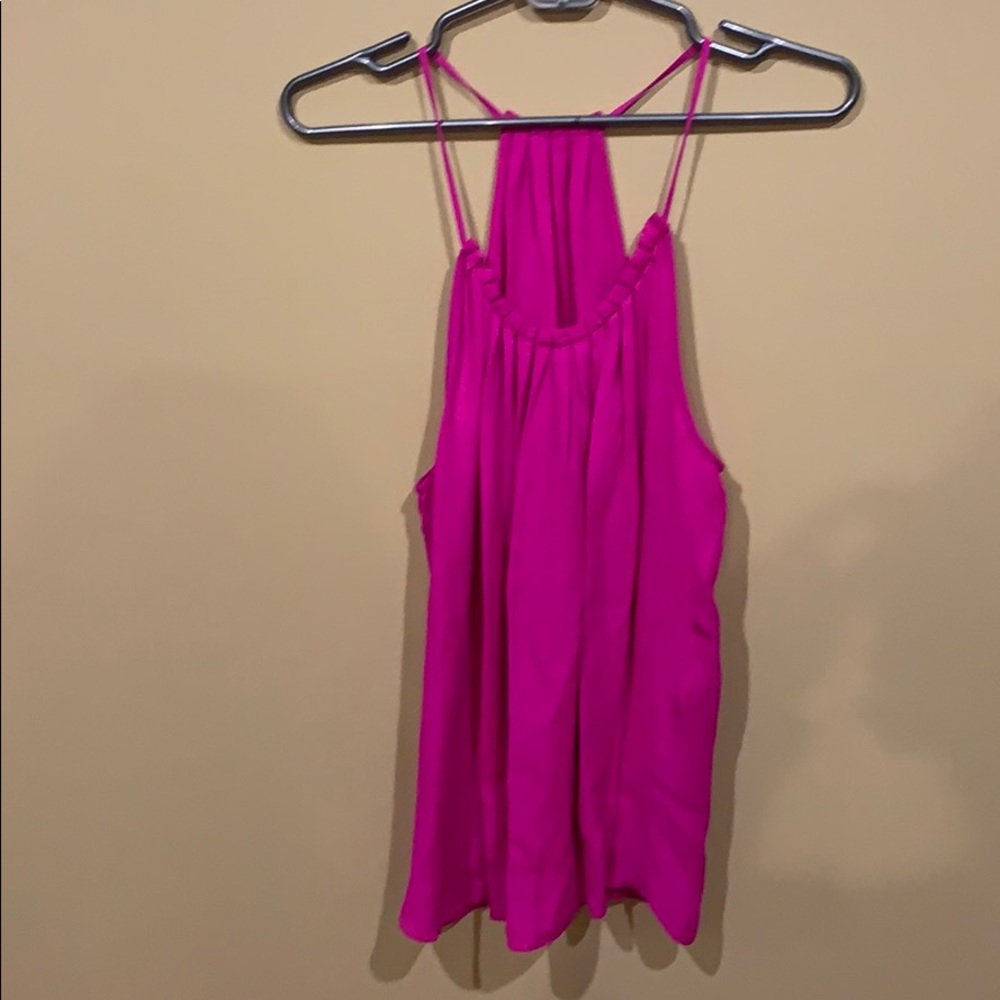 Silk racer back tank top